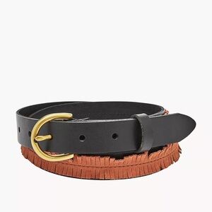 Fossil Western Fringe Leather Belt Large